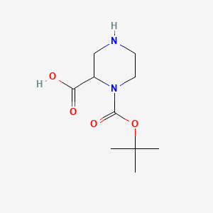 Chemical structure of 1-Boc-2-Piperazinecarboxylic Acid