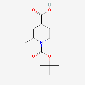 Chemical structure of 1-Boc-2-methylpiperidine-4-carboxylic Acid