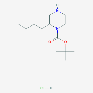 Chemical structure of 1-Boc-2-Butylpiperazine hydrochloride