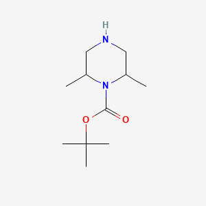 Chemical structure of 1-Boc-2,6-dimethylpiperazine