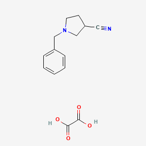 Chemical structure of 1-Benzylpyrrolidine-3-carbonitrile oxalate