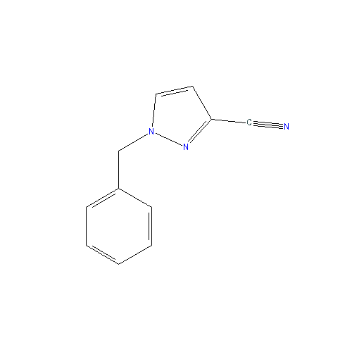 Chemical structure of 1-Benzylpyrazole-3-carbonitrile