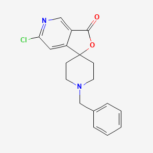 Chemical structure of 1'-Benzyl-6-chloro-3H-spiro[furo[3,4-c]pyridine-1,4'-piperidin]-3-one