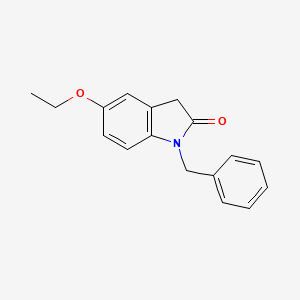 Chemical structure of 1-benzyl-5-ethoxy-3H-indol-2-one