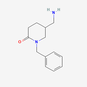 Chemical structure of 1-Benzyl-5-(aminomethyl)piperidin-2-one