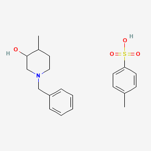Chemical structure of 1-Benzyl-4-methylpiperidin-3-ol 4-methylbenzenesulfonate