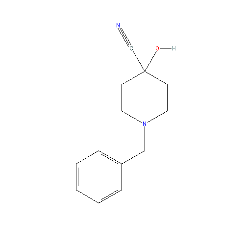 Chemical structure of 1-Benzyl-4-cyano-4-hydroxypiperidine Hydrochloride