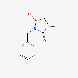 Chemical structure of 1-benzyl-3-methylpyrrolidine-2,5-dione