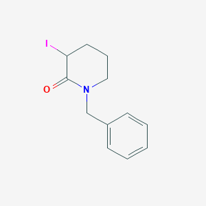 Chemical structure of 1-benzyl-3-iodopiperidin-2-one