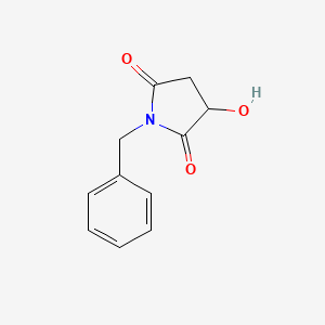 Chemical structure of 1-BENZYL-3-HYDROXY-PYRROLIDINE-2,5-DIONE