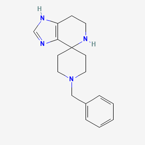 Chemical structure of 1'-benzyl-3,5,6,7-tetrahydrospiro[imidazo[4,5-c]pyridine-4,4'-piperidine]