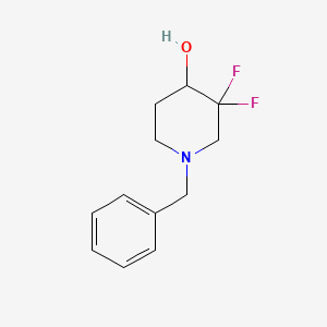Chemical structure of 1-Benzyl-3,3-difluoropiperidin-4-ol
