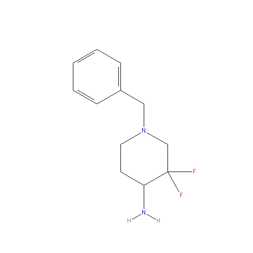 Chemical structure of 1-Benzyl-3,3-difluoropiperidin-4-amine