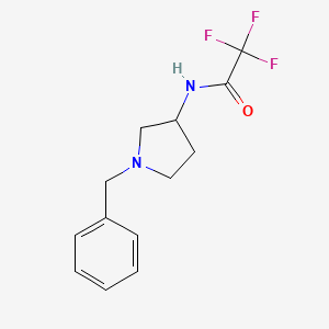 Chemical structure of 1-Benzyl-3-(trifluoroacetamido)pyrrolidine