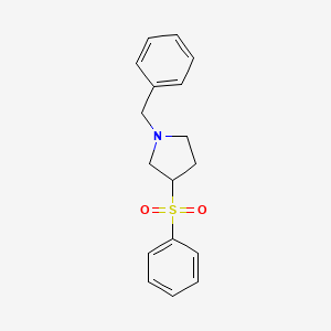 Chemical structure of 1-Benzyl-3-(phenylsulfonyl)pyrrolidine