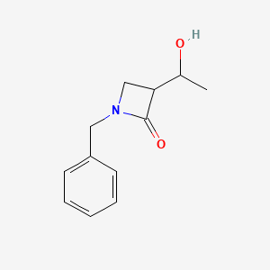 Chemical structure of 1-benzyl-3-(1-hydroxyethyl)azetidin-2-one