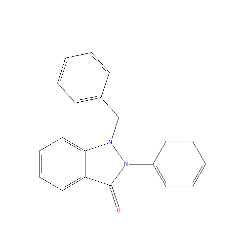 Chemical structure of 1-Benzyl-2-phenyl-1H-indazol-3(2H)-one