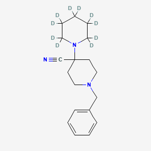 Chemical structure of 1'-Benzyl-1,4'-bipiperidine-4'-carbonitrile-d10