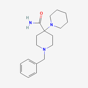 Chemical structure of 1-Benzyl-4-carbamoyl-4-piperidinopiperidine