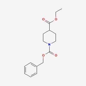 Chemical structure of 1-BENZYL 4-ETHYL PIPERIDINE-1,4-DICARBOXYLATE