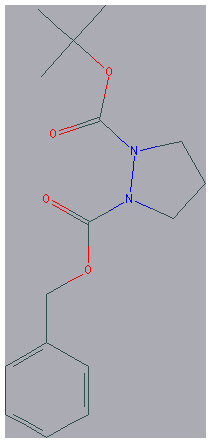 Chemical structure of 1-Benzyl 2-tert-butyl pyrazolidine-1,2-dicarboxylate