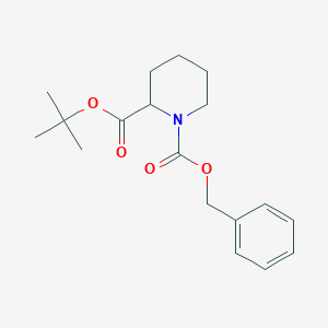 Chemical structure of 1-Benzyl 2-tert-butyl piperidine-1,2-dicarboxylate