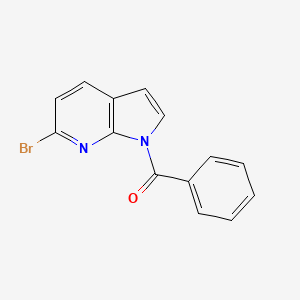 Chemical structure of 1-Benzoyl-6-bromo-7-azaindole