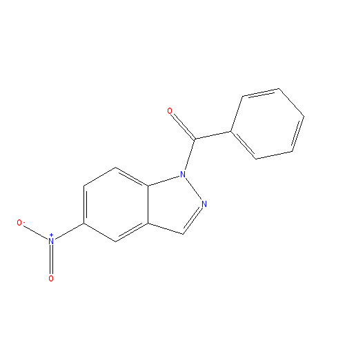 Chemical structure of 1-benzoyl-5-nitroindazole