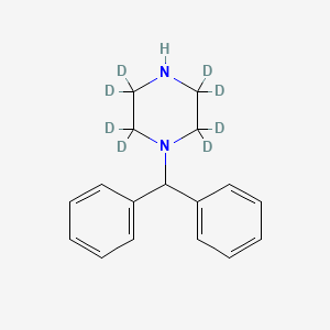Chemical structure of 1-Benzhydrylpiperazine-d8