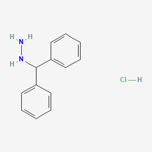 Chemical structure of 1-benzhydrylhydrazine hydrochloride