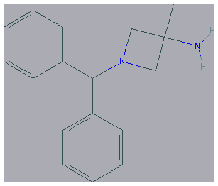 Chemical structure of 1-Benzhydryl-3-methylazetidin-3-amine