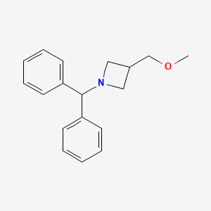 Chemical structure of 1-Benzhydryl-3-(methoxymethyl)azetidine