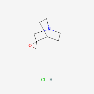 Chemical structure of 1'-Azaspiro[oxirane-2,3'-bicyclo[2.2.2]octane] hydrochloride