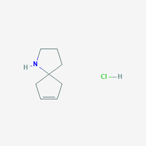Chemical structure of 1-azaspiro[4.4]non-7-ene hydrochloride