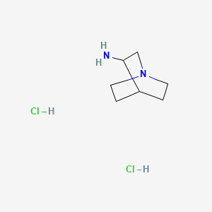 Chemical structure of 1-Azabicyclo[2.2.2]octan-4-amine dihydrochloride