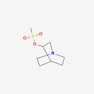 Chemical structure of 1-azabicyclo[2.2.2]oct-3-yl methanesulfonate