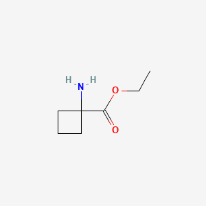 Chemical structure of 1-AMINO-CYCLOBUTANECARBOXYLIC ACID ETHYL ESTER