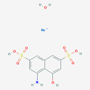 Chemical structure of 1-Amino-8-naphthol-3,6-disulfonic Acid Monosodium Salt Hydrate