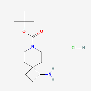 Chemical structure of 1-Amino-7-Boc-7-azaspiro[3.5]nonane hydrochloride
