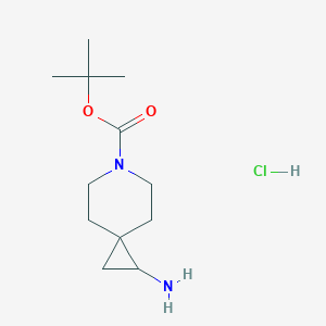 Chemical structure of 1-Amino-6-Boc-6-azaspiro[2.5]octane Hydrochloride