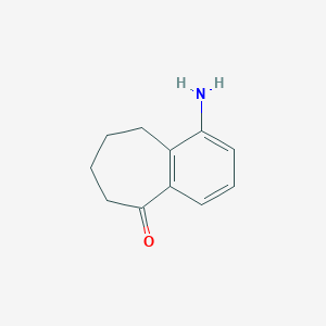 Chemical structure of 1-Amino-6,7,8,9-tetrahydro-5H-benzo[7]annulen-5-one