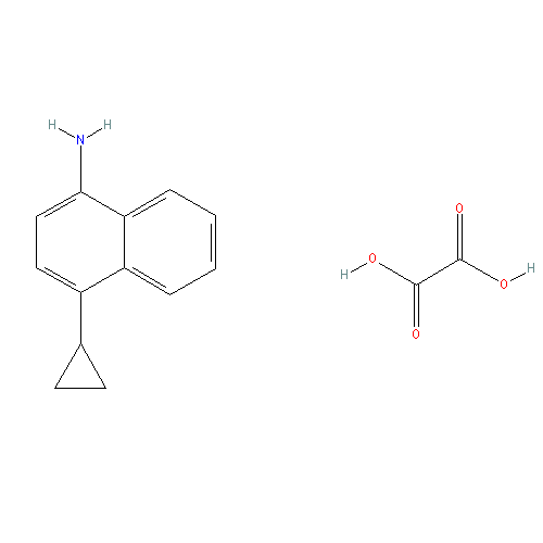Chemical structure of 4-Cyclopropylnaphthalen-1-amine oxalate
