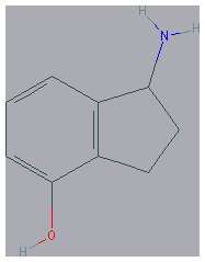 Chemical structure of 1-Amino-2,3-dihydro-1H-inden-4-ol hydrochloride