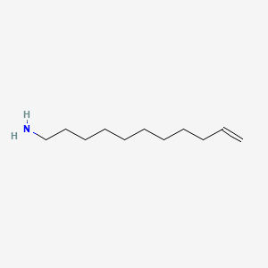 Chemical structure of 1-AMINO-10-UNDECENE