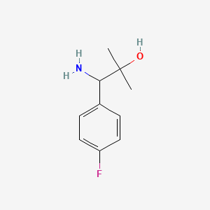 Chemical structure of 1-Amino-1-(4-fluorophenyl)-2-methylpropan-2-ol