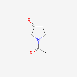 Chemical structure of 1-Acetylpyrrolidin-3-one