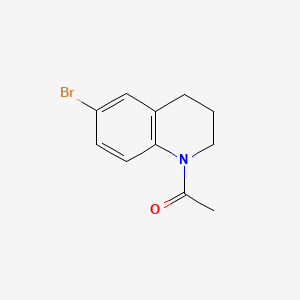 Chemical structure of 1-Acetyl-6-bromo-1,2,3,4-tetrahydroquinoline