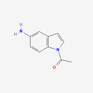 Chemical structure of 1-Acetyl-5-aminoindole