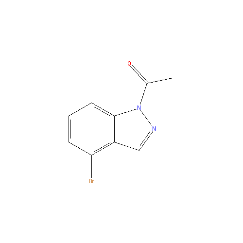 Chemical structure of 1-Acetyl-4-bromo-1H-indazole