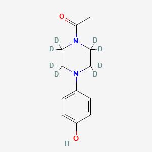 Chemical structure of 1-Acetyl-4-(4-hydroxyphenyl)piperazine-d8